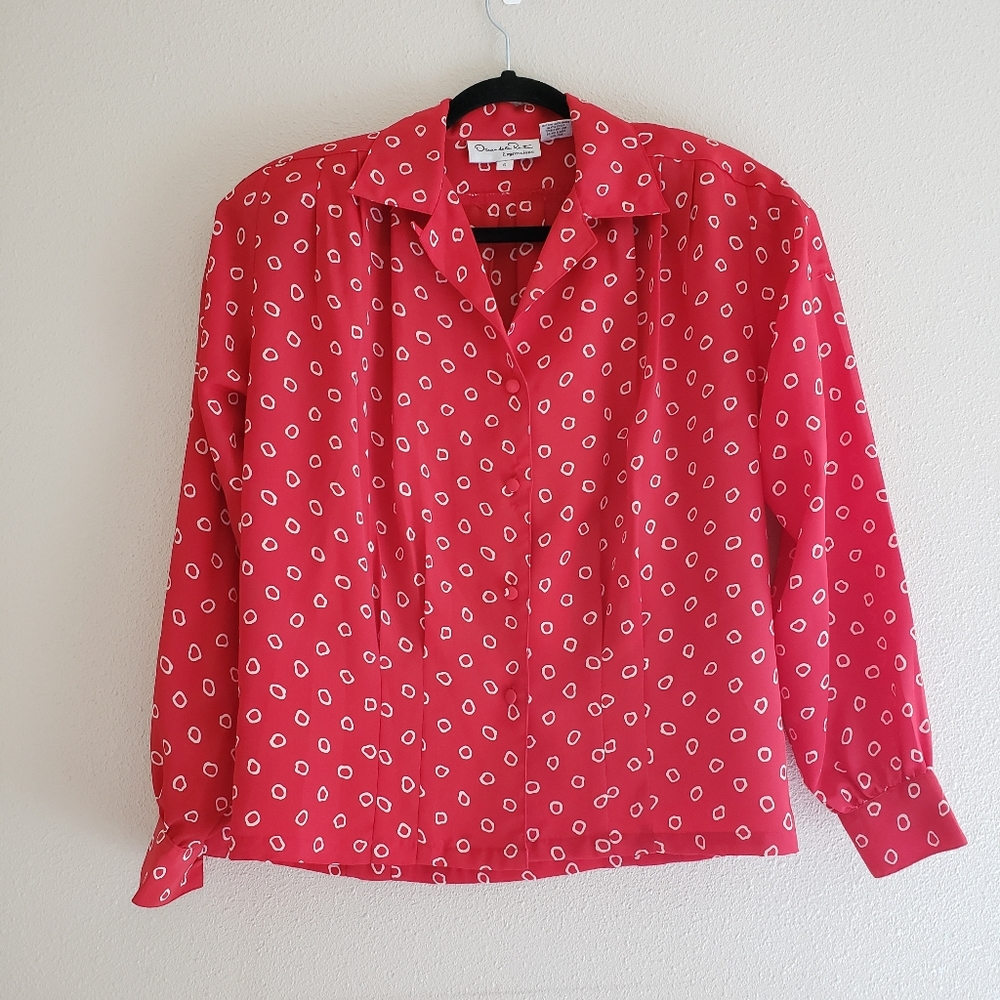 Vintage Oscar de la Renta Expressions Blouse